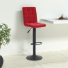 Tabouret de bar Rouge bordeaux Velours 