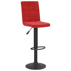 Tabouret de bar Rouge bordeaux Velours 