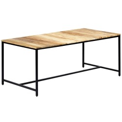 Table à manger 180x90x75 cm Bois de manguier massif brut 