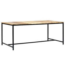 Table à manger 180x90x75 cm Bois de manguier massif brut 
