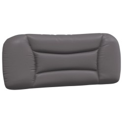 Coussin de tête de lit gris 100 cm similicuir 