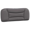 Coussin de tête de lit gris 100 cm similicuir 