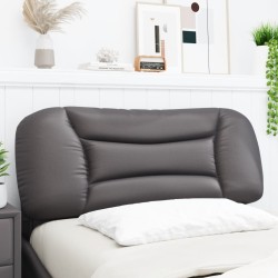 Coussin de tête de lit gris 100 cm similicuir 