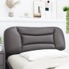 Coussin de tête de lit gris 100 cm similicuir 