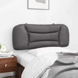 Coussin de tête de lit gris 100 cm similicuir 