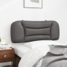 Coussin de tête de lit gris 100 cm similicuir 