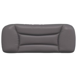 Coussin de tête de lit gris 100 cm similicuir 