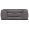Coussin de tête de lit gris 100 cm similicuir 