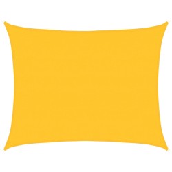 Voile d'ombrage 160 g/m² rectangulaire jaune 6x7 m PEHD 