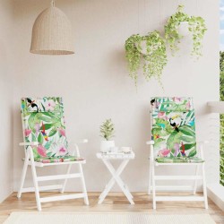 Coussins de chaise à dossier haut lot de 2 multicolore 