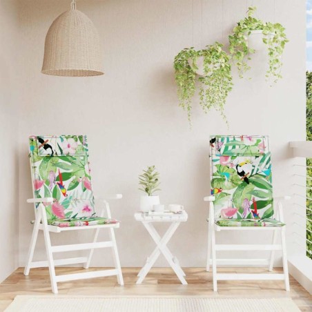 Coussins de chaise à dossier haut lot de 2 multicolore 