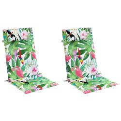 Coussins de chaise à dossier haut lot de 2 multicolore 
