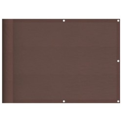 Écran de balcon marron 75x1000 cm 100% polyester oxford 