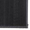 Tapis rectangulaire noir 80x300 cm bambou 