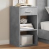 Table de chevet gris béton 35x34x65 cm bois d'ingénierie 