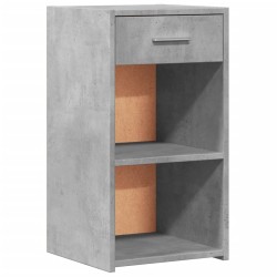 Table de chevet gris béton 35x34x65 cm bois d'ingénierie 