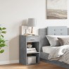 Table de chevet gris béton 35x34x65 cm bois d'ingénierie 
