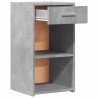 Table de chevet gris béton 35x34x65 cm bois d'ingénierie 
