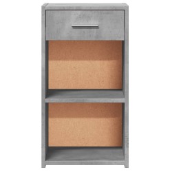 Table de chevet gris béton 35x34x65 cm bois d'ingénierie 