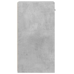 Table de chevet gris béton 35x34x65 cm bois d'ingénierie 