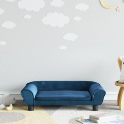 Canapé pour enfants bleu 70x45x26 cm velours 