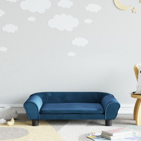 Canapé pour enfants bleu 70x45x26 cm velours 