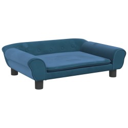 Canapé pour enfants bleu 70x45x26 cm velours 