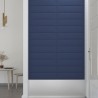 Panneaux muraux 12 pcs Bleu 60x15 cm Tissu 1,08 m² 