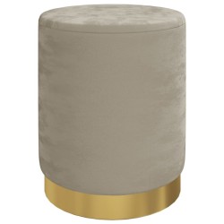 Tabouret de rangement rond Gris foncé Velours 