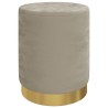 Tabouret de rangement rond Gris foncé Velours 