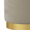 Tabouret de rangement rond Gris foncé Velours 