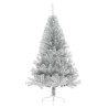 Demi sapin de Noël artificiel avec support argenté 180 cm PET 