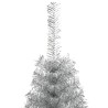 Demi sapin de Noël artificiel avec support argenté 180 cm PET 