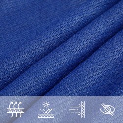 Voile d'ombrage 160 g/m² rectangulaire bleu 6x7 m PEHD 