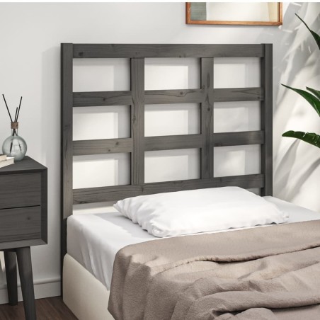 Tête de lit Gris 105,5x4x100 cm Bois massif de pin 