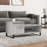 Table basse Gris béton 100x50x45 cm Bois d'ingénierie 