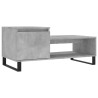 Table basse Gris béton 100x50x45 cm Bois d'ingénierie 