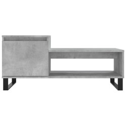 Table basse Gris béton 100x50x45 cm Bois d'ingénierie 