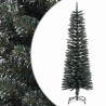Sapin de Noël artificiel mince avec support Vert 150 cm PVC 