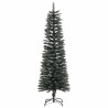 Sapin de Noël artificiel mince avec support Vert 150 cm PVC 