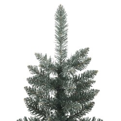Sapin de Noël artificiel mince avec support Vert 150 cm PVC 