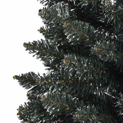 Sapin de Noël artificiel mince avec support Vert 150 cm PVC 