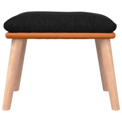 Repose-pied Noir 45x29,5x35 cm Tissu et similicuir 