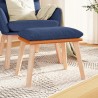 Repose-pied Bleu 45x29,5x35 cm Tissu et similicuir 