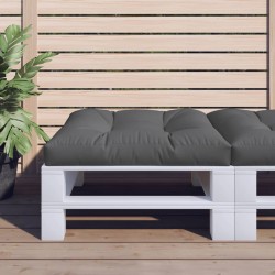 Coussin de palette gris 80x80x12 cm tissu 
