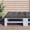 Coussin de palette gris 80x80x12 cm tissu 
