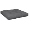 Coussin de palette gris 80x80x12 cm tissu 