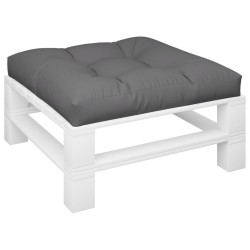 Coussin de palette gris 80x80x12 cm tissu 