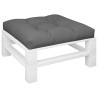 Coussin de palette gris 80x80x12 cm tissu 