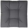 Coussin de palette gris 80x80x12 cm tissu 
